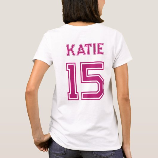 Team Bride Jersey - Custom Name & Number Bachelore Tシャツ (裏面)