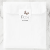 Team Bride Personalized Wedding Design スクエアシール (バッグ)