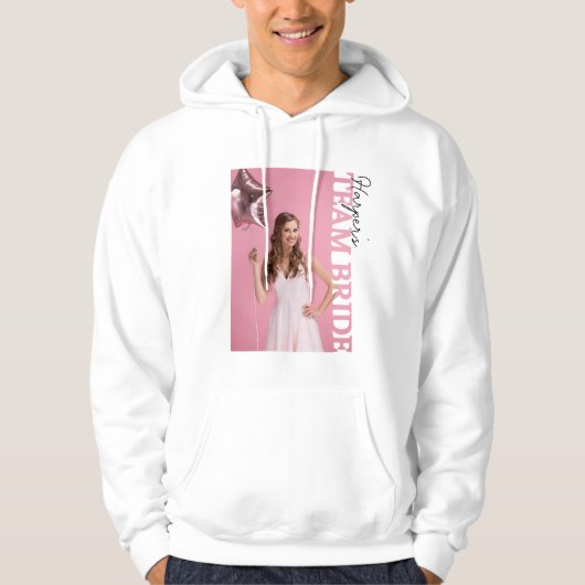 Team Bride Photo Hoodie | Personalised Hen Party  パーカ (正面)