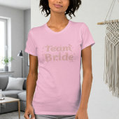 Team Bride T-Shirt for Bridesmaids - Pink design Tシャツ