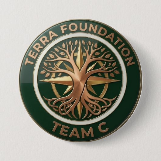 Team C – Terra Foundation Earth Emblem 缶バッジ (正面)