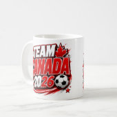 TEAM CANADA 2026 サッカーファンマグ | カナダ人 コーヒーマグカップ (正面左)