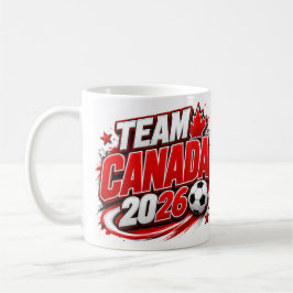 TEAM CANADA 2026 サッカーファンマグ | カナダ人 コーヒーマグカップ