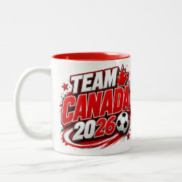 TEAM CANADA 2026 サッカーファンマグ | カナダ人 ツートーンマグカップ