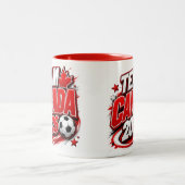 TEAM CANADA 2026 サッカーファンマグ | カナダ人 ツートーンマグカップ (中央)