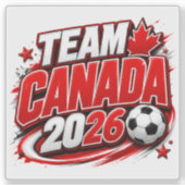 TEAM CANADA 2026 サッカー ファン | カナダ人 シール (正面)