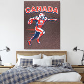 Team Canada Football Dynamic Patriotic Athlete Art キャンバスプリント (インサイチュ (寝室))