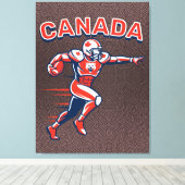 Team Canada Football Dynamic Patriotic Athlete Art キャンバスプリント (インサイチュ (ウッドフロア))