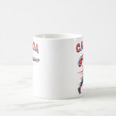 Team Canada Football Dynamic Patriotic Athlete Art コーヒーマグカップ (中央)