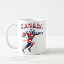 Team Canada Football Dynamic Patriotic Athlete Art コーヒーマグカップ