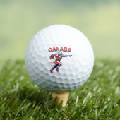 Team Canada Football Dynamic Patriotic Athlete Art ゴルフボール (インサイチュ 木)
