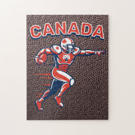 Team Canada Football Dynamic Patriotic Athlete Art ジグソーパズル