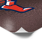 Team Canada Football Dynamic Patriotic Athlete Art ポスター (コーナー)