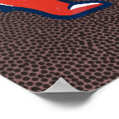 Team Canada Football Dynamic Patriotic Athlete Art ポスター (角)