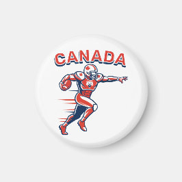 Team Canada Football Dynamic Patriotic Athlete Art マグネット
