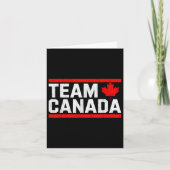 Team Canada Squad Maple Leaf Canadian Flag Funny C カード (正面)