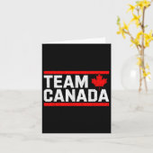 Team Canada Squad Maple Leaf Canadian Flag Funny C カード (黄色い花)