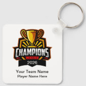 Team Championship Theme Bulk Custom Keychains キーホルダー (裏面)