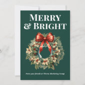 Team Christmas Card in Green シーズンカード (正面)