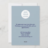 Team Christmas Card in Navy シーズンカード (裏面)