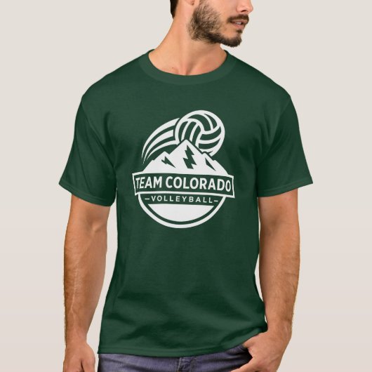 Team Colorado Volleyball - 100% Cotton Tee Tシャツ (正面)