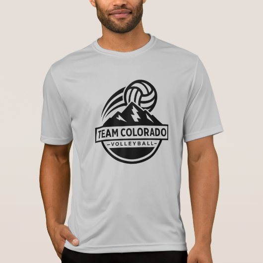 Team Colorado Volleyball - 100% Poly/Moister Wick Tシャツ (正面)