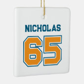 Team Colors Jersey Number セラミックオーナメント (右)