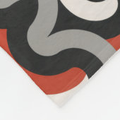 Team Colors (Red, Grey, Black,White) フリースブランケット (角)