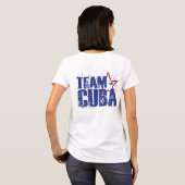 Team Cuba Jersey LIBRE Label 白スポーツTシャツ Tシャツ (裏面フル)