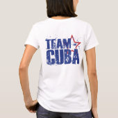 Team Cuba Jersey LIBRE Label 白スポーツTシャツ Tシャツ (裏面)