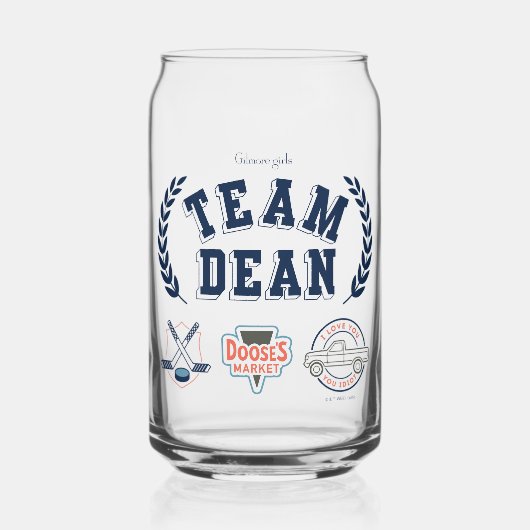 Team Dean Gilmore Girls Design ガラス缶 (正面)