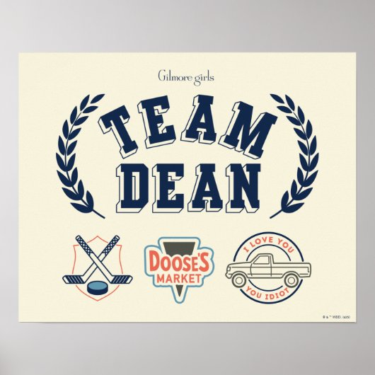 Team Dean Gilmore Girls Design ポスター (正面)
