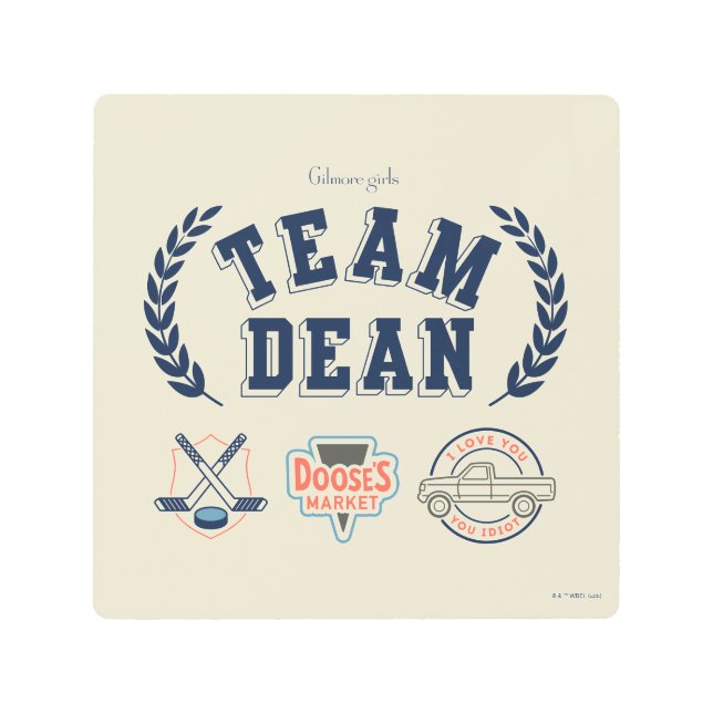 Team Dean Gilmore Girls Design メタルプリント (正面)