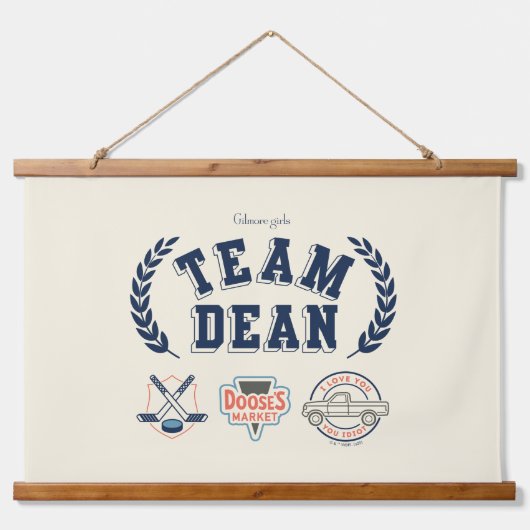 Team Dean Gilmore Girls Design 吊り下げ型タペストリー (正面)