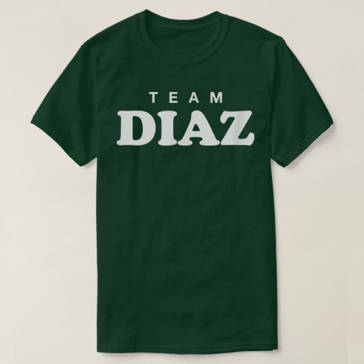 Team Diaz Personalized Surname Bride Groom Family Tシャツ (デザイン正面)