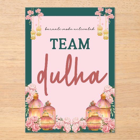 team dulha アクリル招待状 (正面)