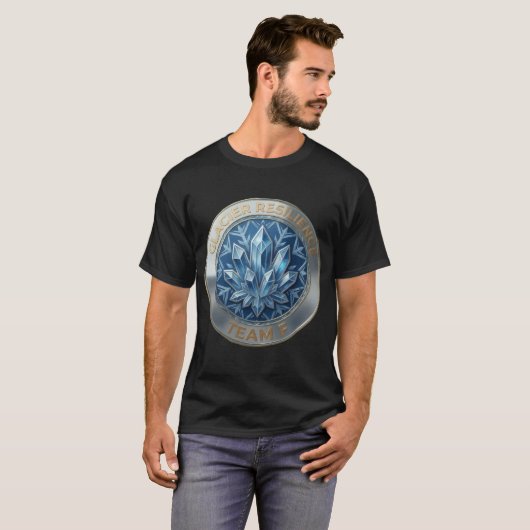 Team E – Glacier Resilience Emblem | Ice Strength Tシャツ (正面フル)
