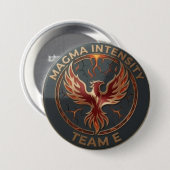 Team E – MAGMA INTENSITY Emblem | Fiery Power Lead 缶バッジ (正面&裏面)