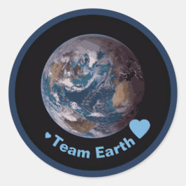 "Team Earth" ブルーマーブル ラウンドシール