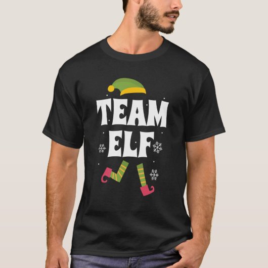 Team Elf Family Group Matching Christmas Pajama Pa Tシャツ (正面)