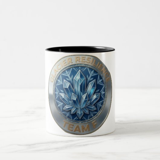 Team F – Glacier Resilience Emblem | Ice Strength  ツートーンマグカップ (中央)