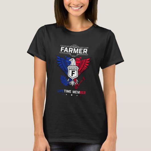 Team Farmer Lifetime Member Agriculture Tractor Fa Tシャツ (正面)