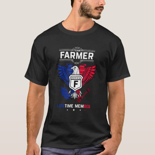 Team Farmer Lifetime Member Agriculture Tractor Fa Tシャツ (正面)