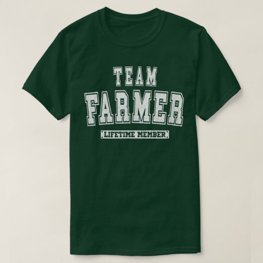 Team FARMER Lifetime Member Family Last Name Tシャツ (デザイン正面)