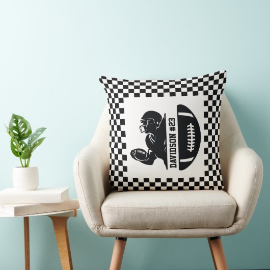Team Football Player Throw Pillow クッション (椅子)