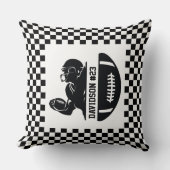 Team Football Player Throw Pillow クッション (正面)