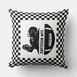 Team Football Player Throw Pillow クッション