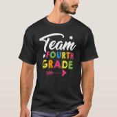 Team Fourth 4th Grade School Boy Girl Classroom Cu Tシャツ (正面)