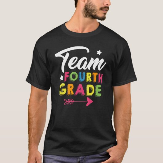 Team Fourth 4th Grade School Boy Girl Classroom Cu Tシャツ (正面)