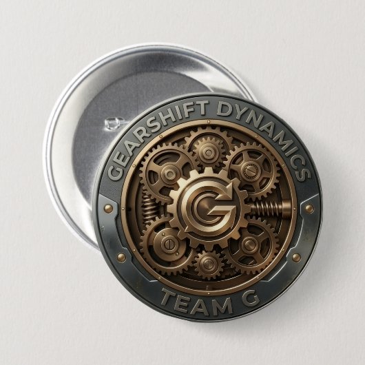 Team G – Gearshift Dynamics Emblem | High Performa 缶バッジ (正面&裏面)